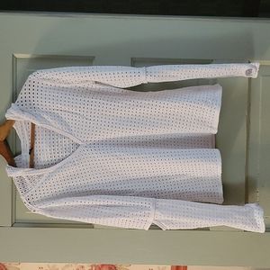 Trina turk size large sweatshirt white